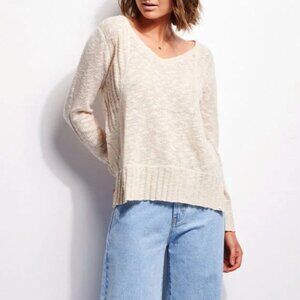 Rip Curl Womens V neck Pullover Sweater Size S Beachy Coastal Surfer Boho